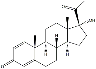 17-Hydroxypregna-1,4-diene-3,20-dione Struktur