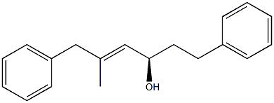 (3R,4E)-5-Methyl-1,6-diphenyl-4-hexen-3-ol Struktur