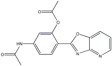 N-[3-(Acetyloxy)-4-[oxazolo[4,5-b]pyridin-2-yl]phenyl]acetamide Struktur