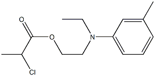 2-Chloropropionic acid 2-[ethyl(3-methylphenyl)amino]ethyl ester Struktur