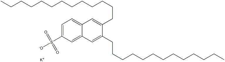 6,7-Ditridecyl-2-naphthalenesulfonic acid potassium salt Struktur