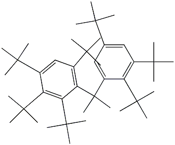 2-(2,3,4,6-Tetra-tert-butylphenyl)-2-(2,3,5-tri-tert-butylphenyl)propane Struktur