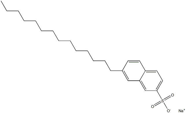 7-Tetradecyl-2-naphthalenesulfonic acid sodium salt Struktur