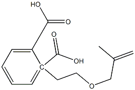 Phthalic acid hydrogen 2-[2-(2-methyl-2-propenyloxy)ethyl] ester Struktur