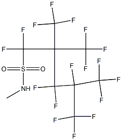 2,2,4-Tris(trifluoromethyl)-1,1,3,3,4,5,5,5-octafluoro-N-methyl-1-pentanesulfonamide Struktur