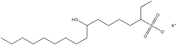 8-Hydroxyheptadecane-3-sulfonic acid potassium salt Struktur