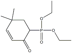 (2-Oxo-5,5-dimethyl-3-cyclohexenyl)phosphonic acid diethyl ester Struktur