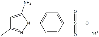 4-(5-Amino-3-methyl-1H-pyrazol-1-yl)benzenesulfonic acid sodium salt Struktur