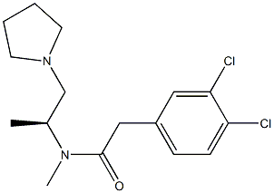 3,4-Dichloro-N-methyl-N-[(S)-1-methyl-2-(1-pyrrolidinyl)ethyl]benzeneacetamide Struktur