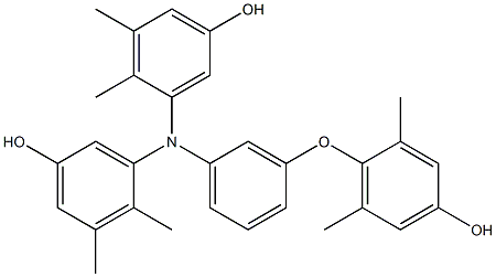 N,N-Bis(5-hydroxy-2,3-dimethylphenyl)-3-(4-hydroxy-2,6-dimethylphenoxy)benzenamine Struktur