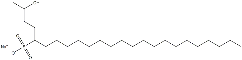 2-Hydroxytetracosane-5-sulfonic acid sodium salt Struktur