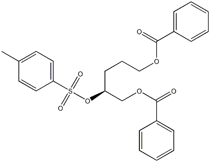 [S,(+)]-1,2,5-Pentanetriol 1,5-dibenzoate 2-(p-toluenesulfonate) Struktur