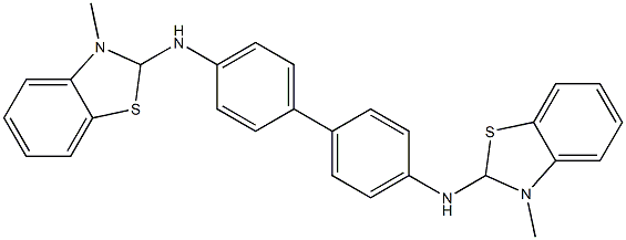 2,2'-[1,1'-Biphenyl-4,4'-diylbis(imino)]bis(2,3-dihydro-3-methylbenzothiazole) Struktur