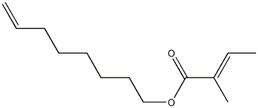 (E)-2-Methyl-2-butenoic acid 7-octenyl ester Struktur