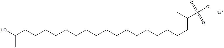 20-Hydroxyhenicosane-2-sulfonic acid sodium salt Struktur