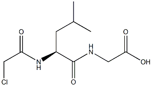 [[[(S)-1-[(Chloroacetyl)amino]-3-methylbutyl]carbonyl]amino]acetic acid Struktur