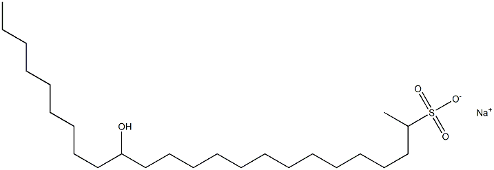 15-Hydroxytetracosane-2-sulfonic acid sodium salt Struktur