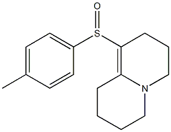 1-(p-Tolylsulfinyl)-3,4,6,7,8,9-hexahydro-2H-quinolizine Struktur