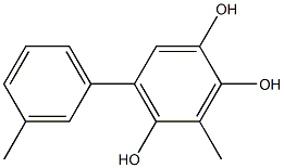 3-Methyl-5-(3-methylphenyl)benzene-1,2,4-triol Struktur