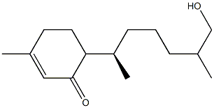 (6R)-2,6-Dimethyl-6-(4-methyl-2-oxo-3-cyclohexen-1-yl)-1-hexanol Struktur