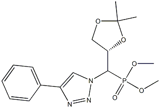 [(S)-(2,2-Dimethyl-1,3-dioxolan-4-yl)(4-phenyl-1H-1,2,3-triazol-1-yl)methyl]phosphonic acid dimethyl ester Struktur