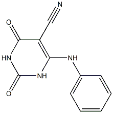 6-Anilino-1,2,3,4-tetrahydro-2,4-dioxopyrimidine-5-carbonitrile Struktur