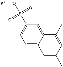 6,8-Dimethyl-2-naphthalenesulfonic acid potassium salt Struktur