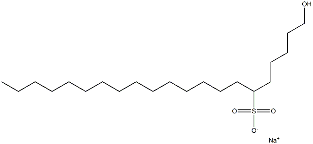 1-Hydroxyhenicosane-6-sulfonic acid sodium salt Struktur