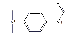 4-(Acetylamino)-N,N,N-trimethylbenzenaminium Struktur