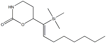 6-[(Z)-1-(Trimethylsilyl)-1-octenyl]-3,4,5,6-tetrahydro-2H-1,3-oxazin-2-one Struktur