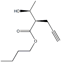 (2R,3S)-3-Hydroxy-2-(2-propynyl)butyric acid butyl ester Struktur