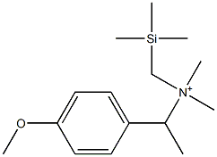 1-(4-Methoxyphenyl)-N-(trimethylsilylmethyl)-N,N-dimethylethanaminium Struktur