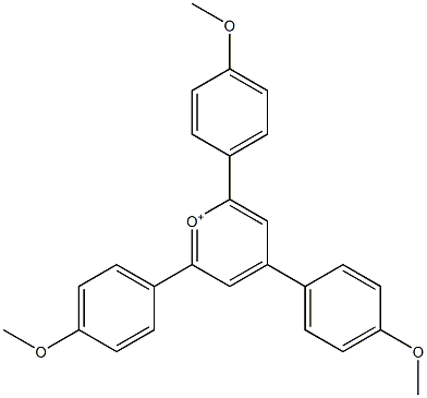 2,4,6-Tris(4-methoxyphenyl)pyrylium Struktur