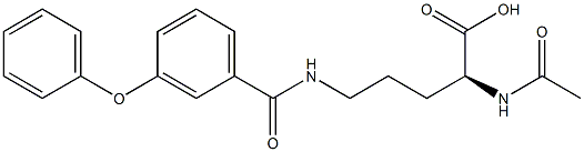 N2-Acetyl-N5-(3-phenoxybenzoyl)-L-ornithine Struktur