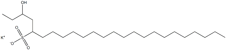 3-Hydroxytetracosane-5-sulfonic acid potassium salt Struktur