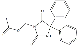 3-(Acetoxymethyl)-5,5-diphenylimidazolidine-2,4-dione Struktur