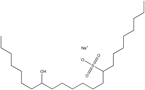 16-Hydroxytricosane-9-sulfonic acid sodium salt Struktur