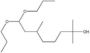 7-Hydroxy-3,7-dimethyloctanal dipropyl acetal Struktur