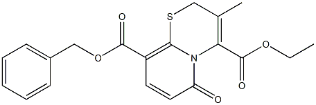 3-Methyl-6-oxo-2H,6H-pyrido[2,1-b][1,3]thiazine-4,9-dicarboxylic acid 9-benzyl 4-ethyl ester Struktur