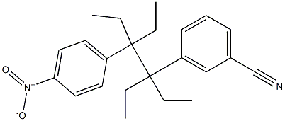 3-[1,1,2-Triethyl-2-(4-nitrophenyl)butyl]benzonitrile Struktur