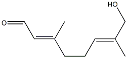 (2E,6E)-8-Hydroxy-3,7-dimethylocta-2,6-dienal Struktur