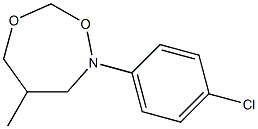 2-(4-Chlorophenyl)-4-methyl-tetrahydro-1,6,2-dioxazepine Struktur