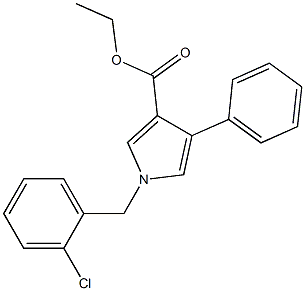 1-(2-Chlorobenzyl)-4-phenyl-1H-pyrrole-3-carboxylic acid ethyl ester Struktur