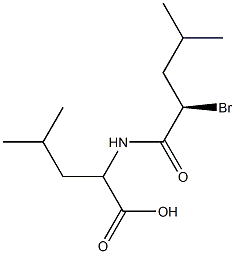 (R)-2-[(2-Bromo-4-methyl-1-oxopentyl)amino]-4-methylpentanoic acid Struktur