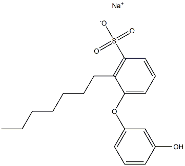 3'-Hydroxy-2-heptyl[oxybisbenzene]-3-sulfonic acid sodium salt Struktur