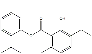 2-Hydroxy-3-isopropyl-6-methylbenzoic acid (2-isopropyl-5-methylphenyl) ester Struktur