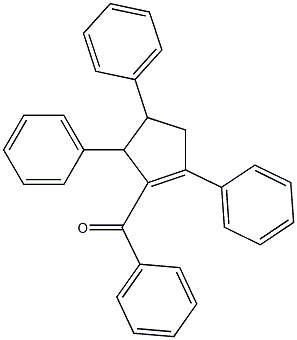 2-Benzoyl-1,3,4-triphenyl-1-cyclopentene Struktur