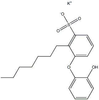 2'-Hydroxy-2-heptyl[oxybisbenzene]-3-sulfonic acid potassium salt Struktur