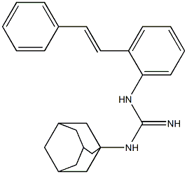 1-(1-Adamantyl)-3-[2-[(E)-2-phenylethenyl]phenyl]guanidine Struktur