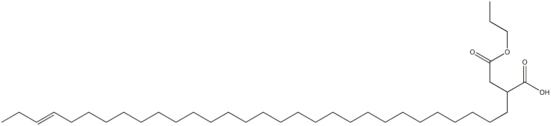 2-(27-Triacontenyl)succinic acid 1-hydrogen 4-propyl ester Struktur